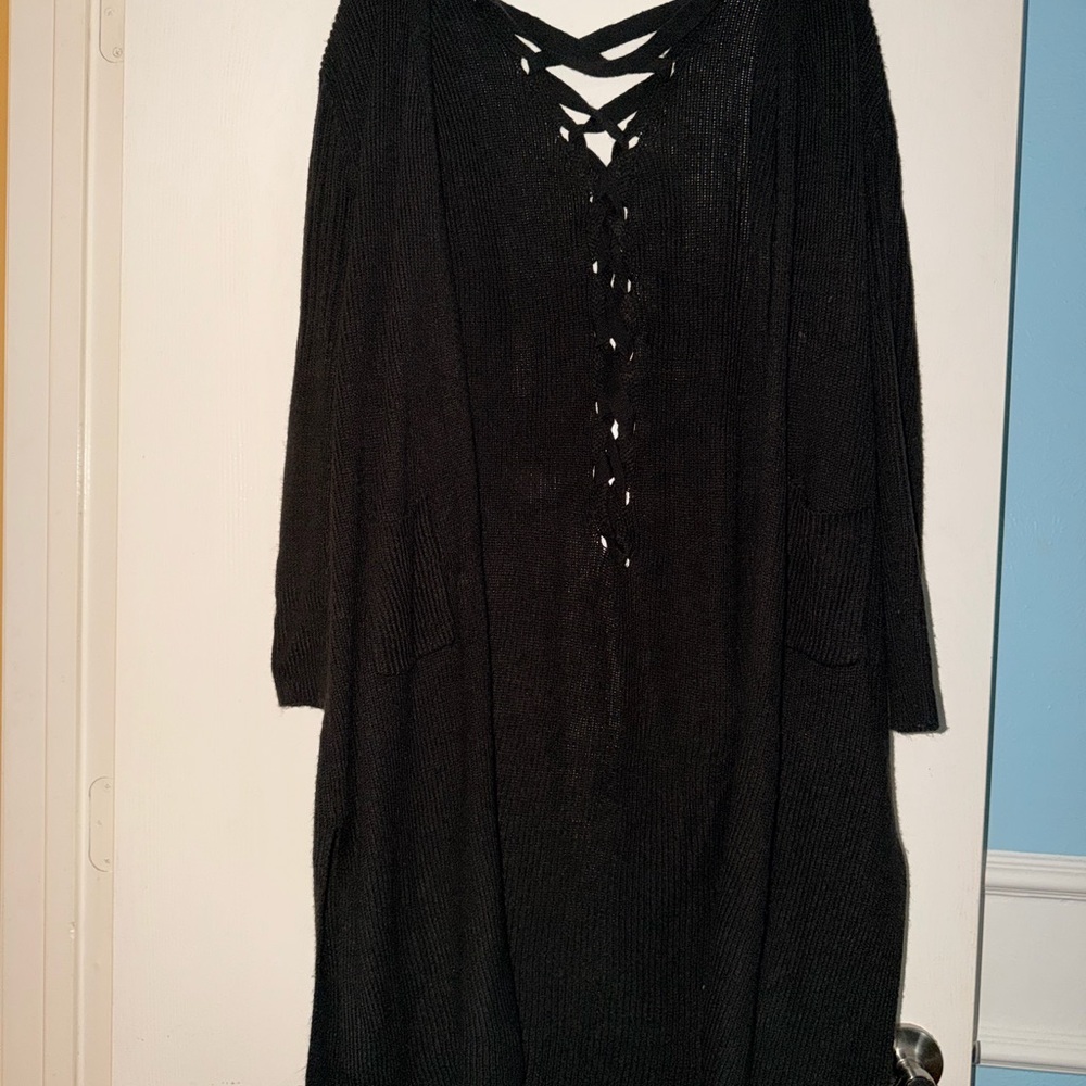 No Boundaries Black Sweater Cardigan